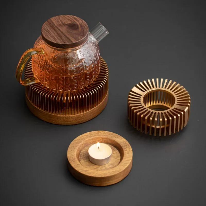 Coffee Tea Stand - Gold Hollow Aluminum Alloy Teapot Warmer