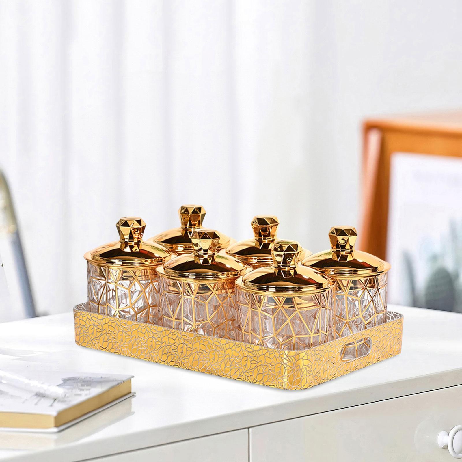 Coffee Tea Jar Set - Countertop Food Storage Jars Airtight Canisters