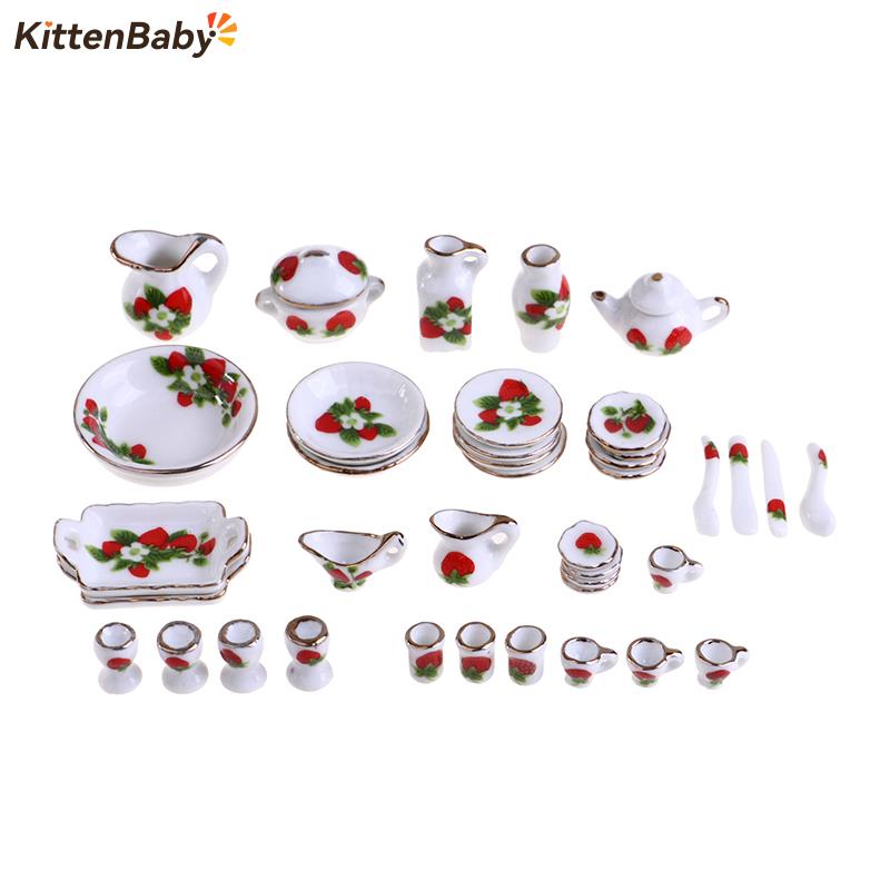 Coffee Tea Sugar Set - 1 Set 1:12 Miniature Doll House