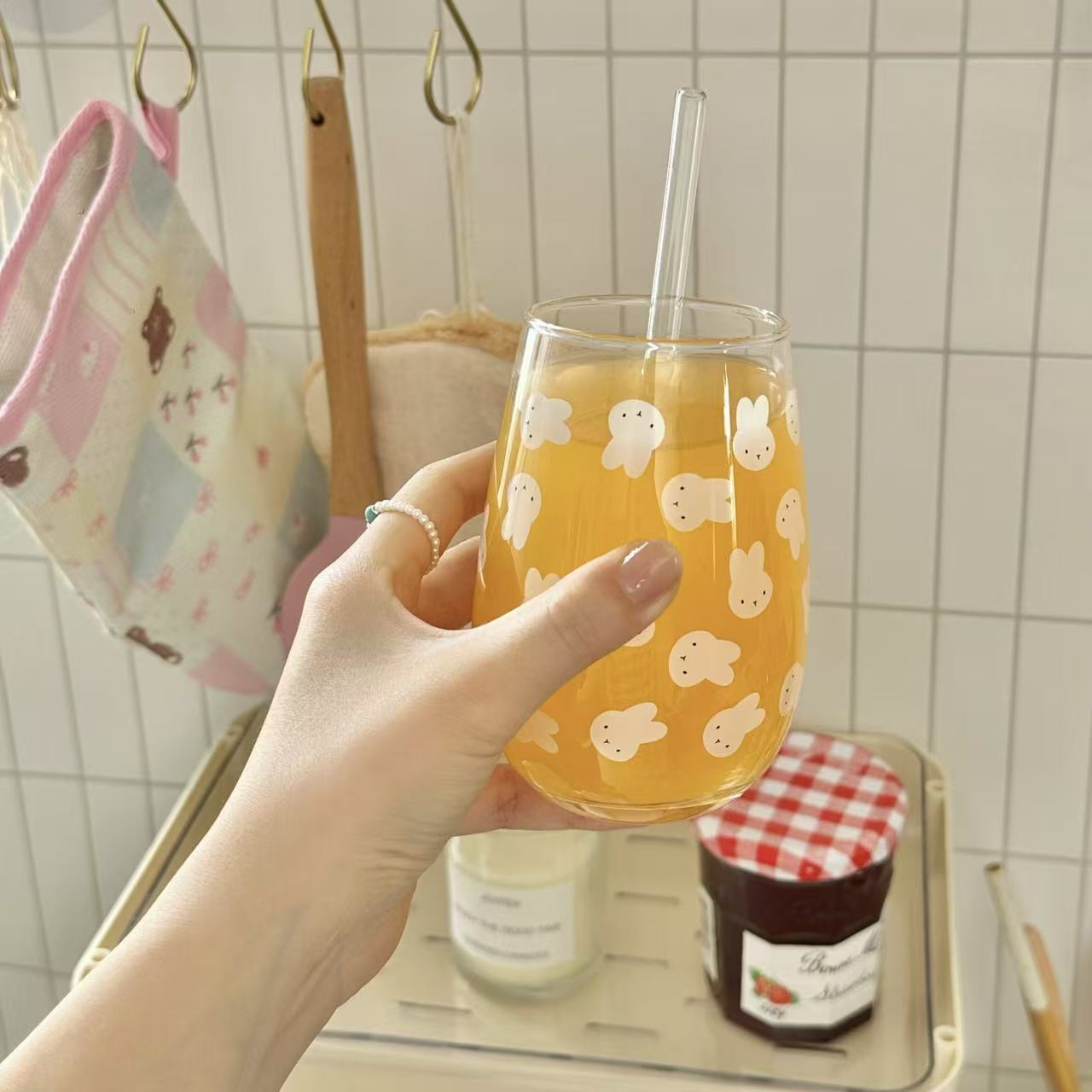 Cute Miffy Rabbit Printed Glas - Coffee Tea & Hot Chocolate recension och pris