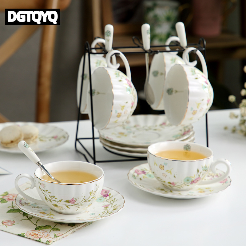 2Pcs Vintage Floral Ceramic Co - Coffee Tea Sugar Set recension och pris