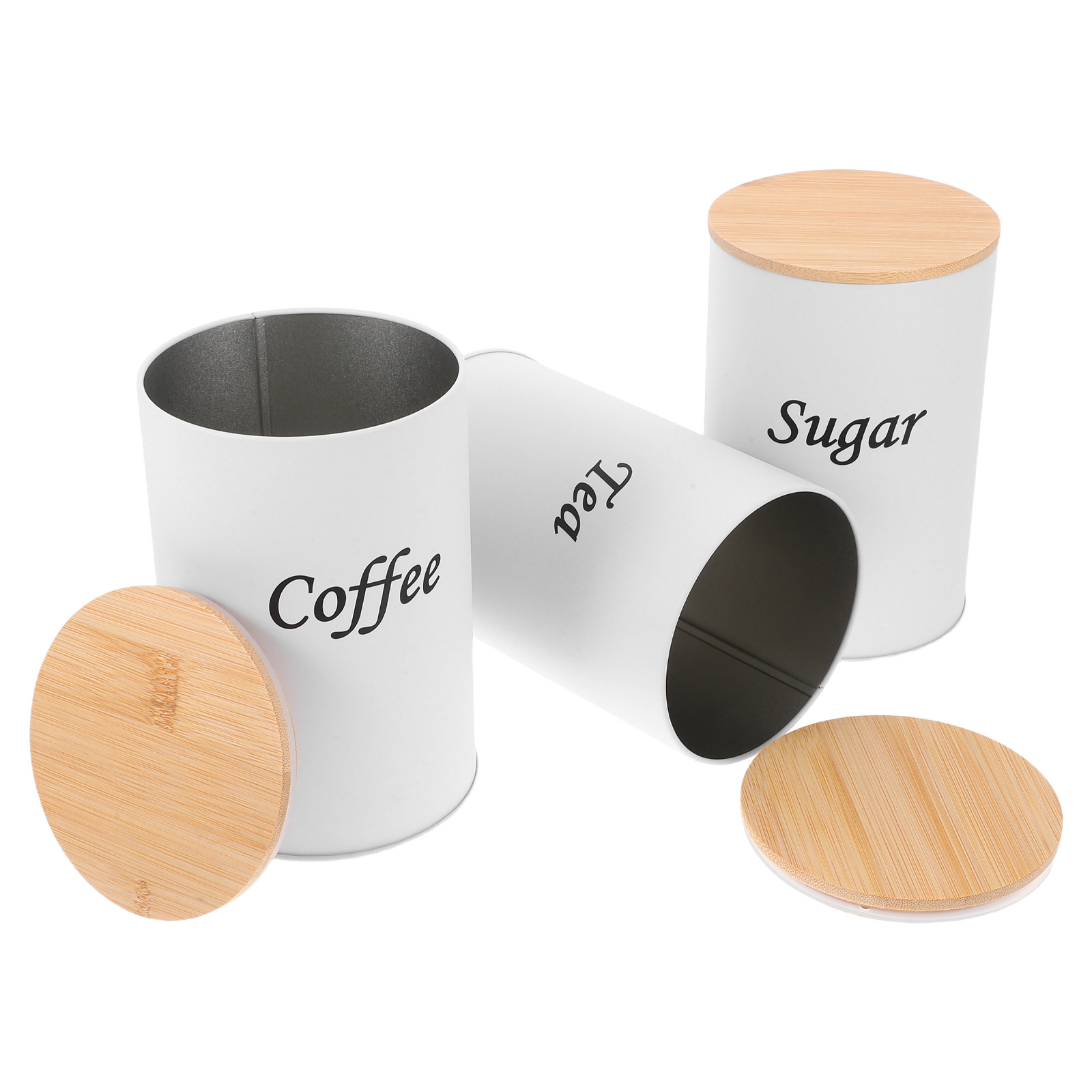 3Pcs Airtight Round Canisters  - Canister Coffee Sugar Tea recension och pris