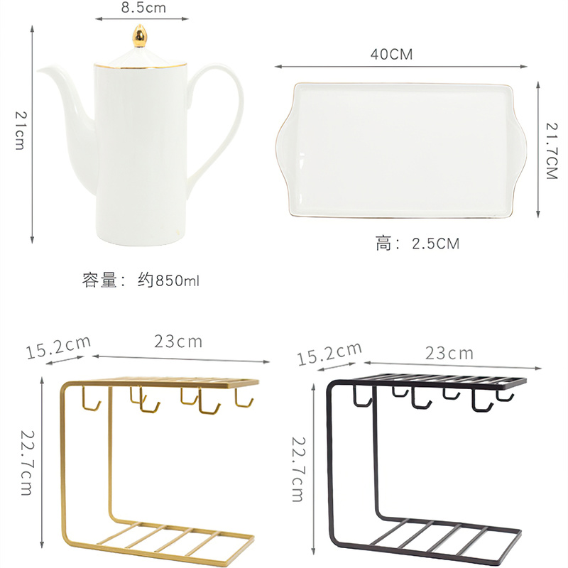 Ceramic Coffee Cup Tea Pot Tra - Coffee Tea Stand recension och pris