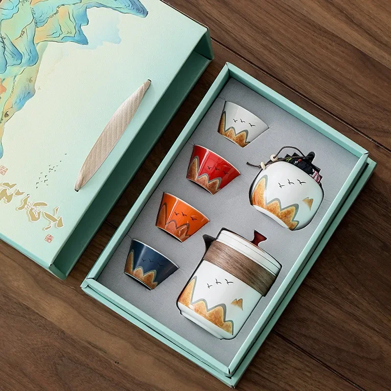 Gift Box,Chinese Style Ceramic - Coffee Tea Jar Set recension och pris
