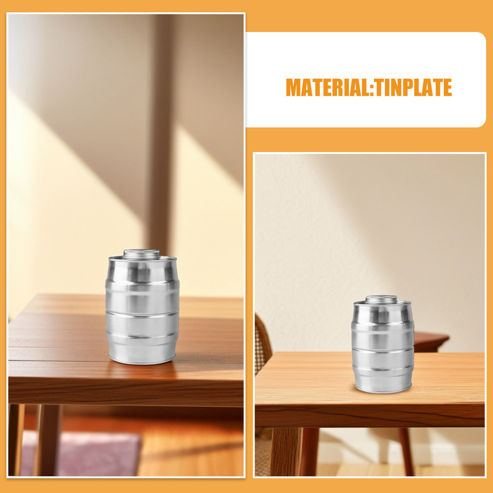 Retro Wine Barrel Shaped Tinpl - Canister Coffee Sugar Tea recension och pris