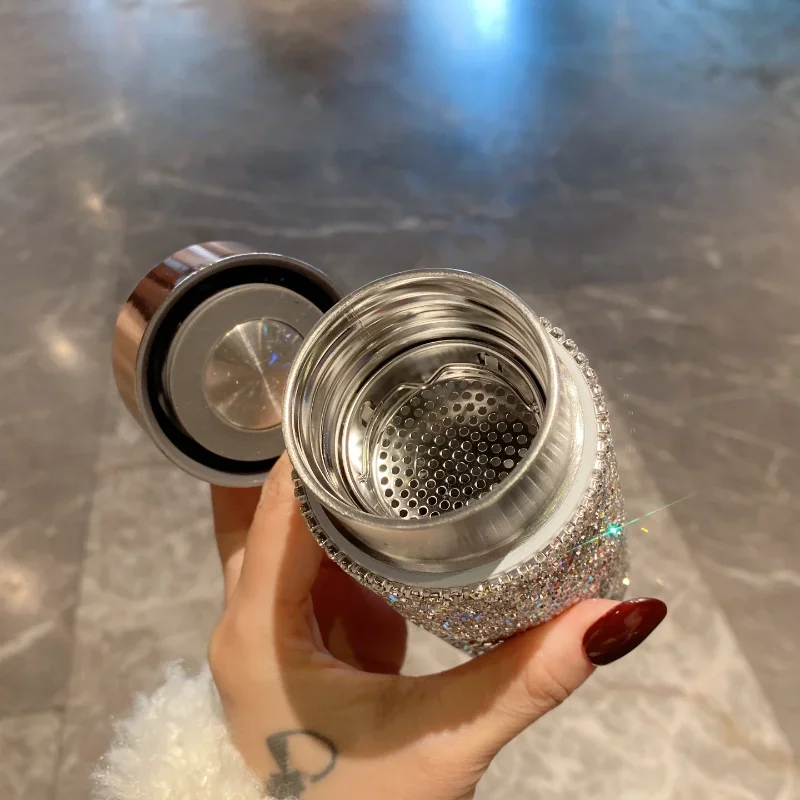 Bling Portable Thermos Cup wit - Coffee Tea Infusion recension och pris