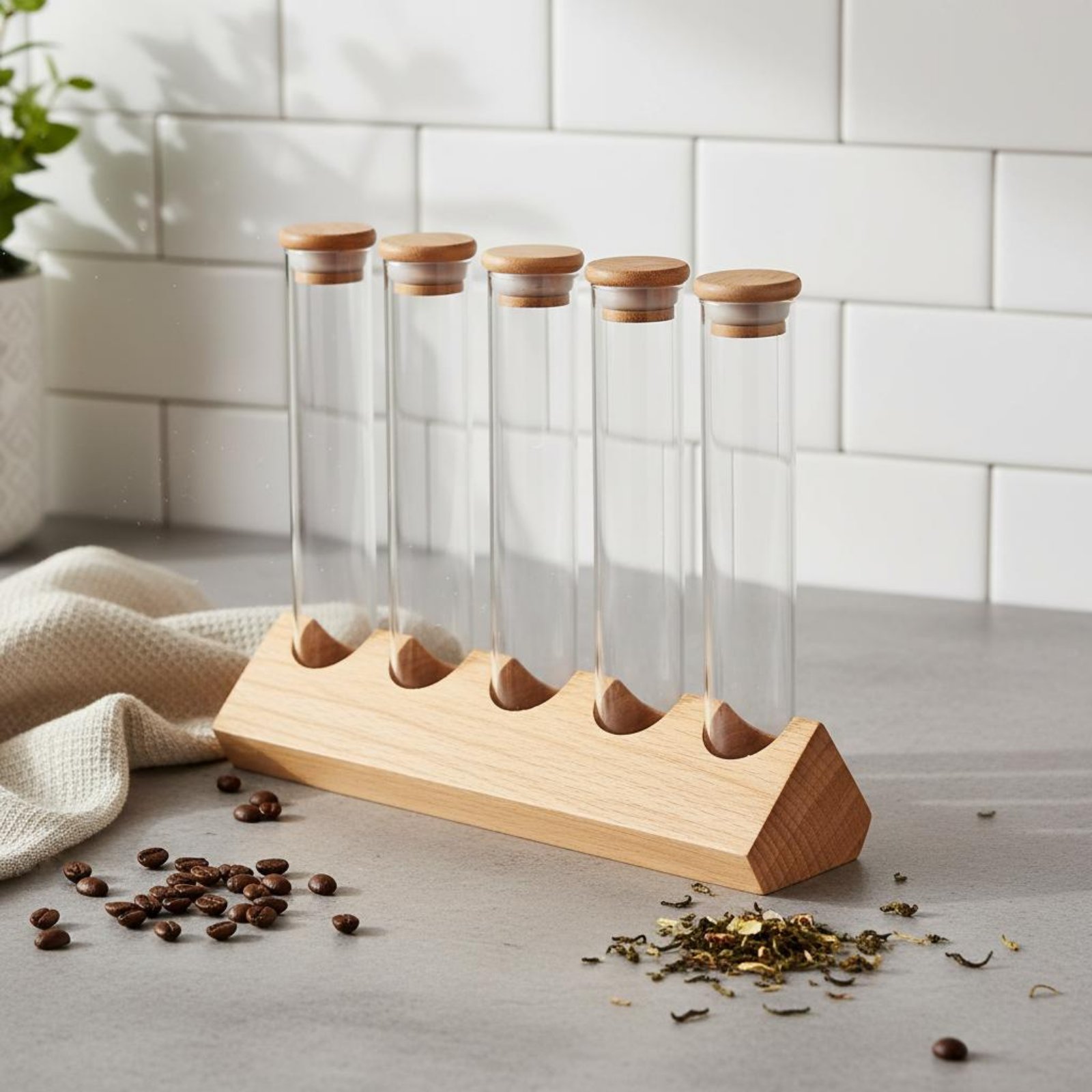 Glass Tube Container Set with  - Coffee Bean & Tea Menu recension och pris