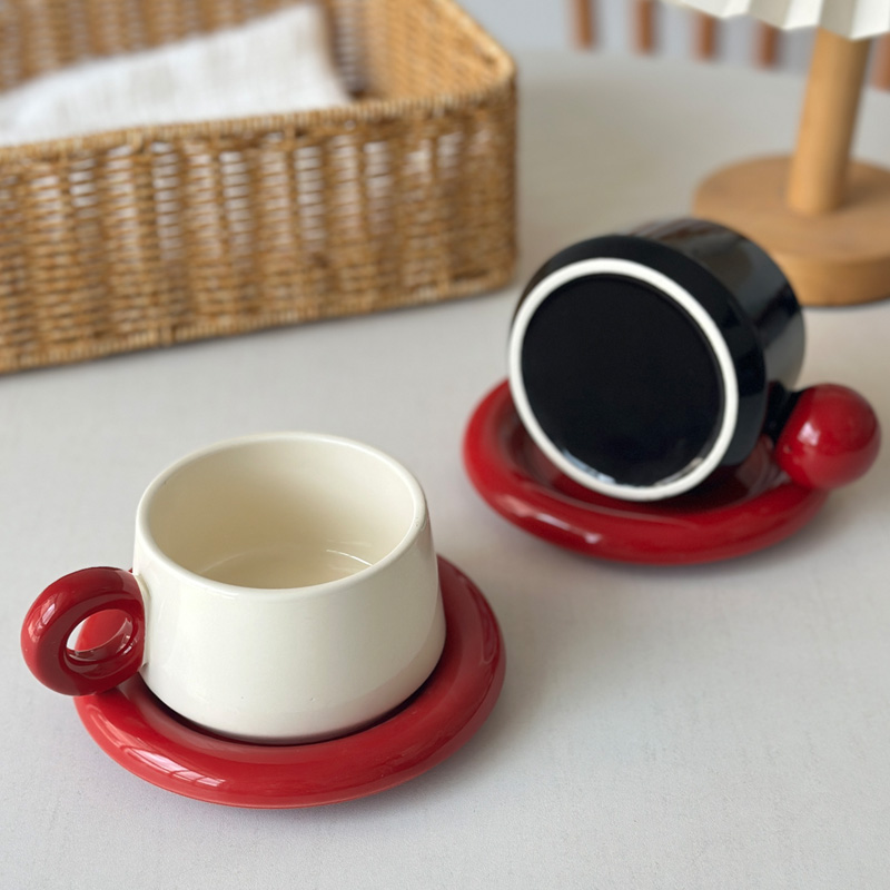 210ml Ceramic Coffee Cup Dish  - Coffee Tea Festival recension och pris