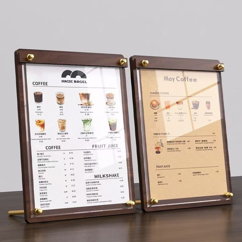 Custom A4/A5 Acrylic Wood Grai - Coffee Tea Stand recension och pris