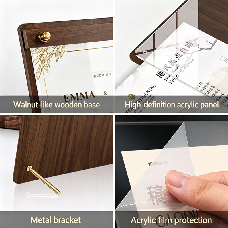 Custom A4/A5 Acrylic Wood Grai - Coffee Tea Stand recension och pris