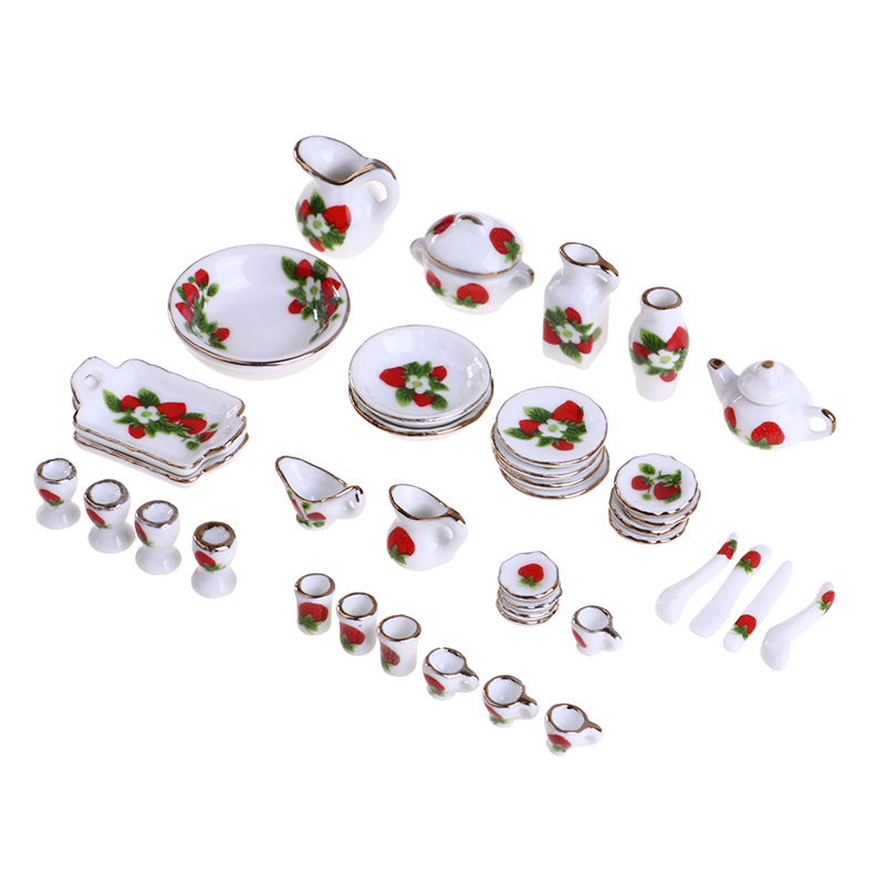 1 Set 1:12 Miniature Doll Hous - Coffee Tea Sugar Set recension och pris