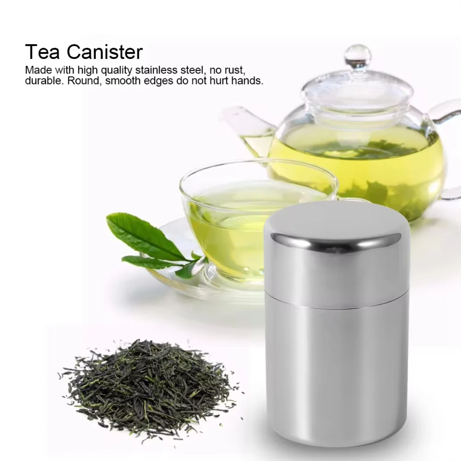 Stainless Steel Tea Leaf Tins  - Coffee Tea Sugar Set recension och pris