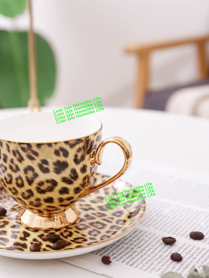 Gold Color Bone China Leopard  - Coffee Tea Festival recension och pris