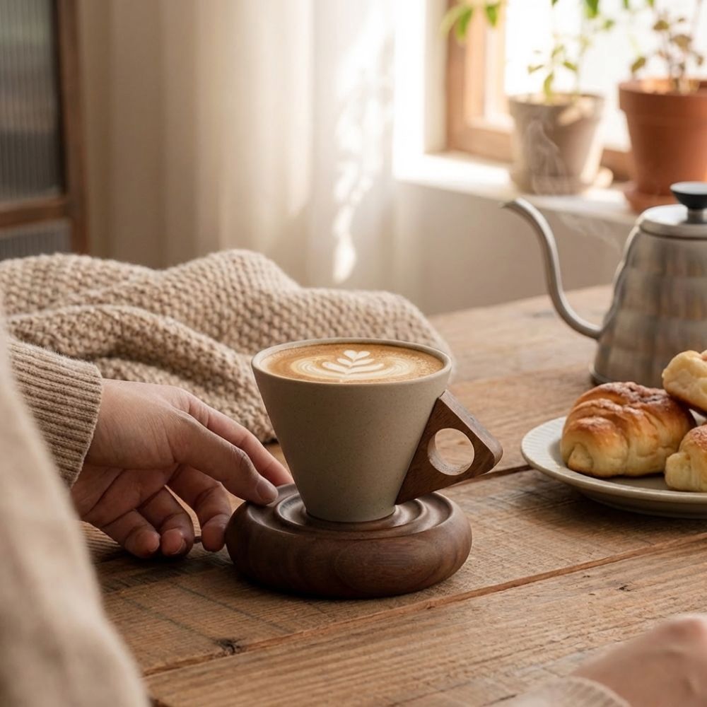 Coarse Ceramic Triangular Cone - Coffee Tea Stand recension och pris