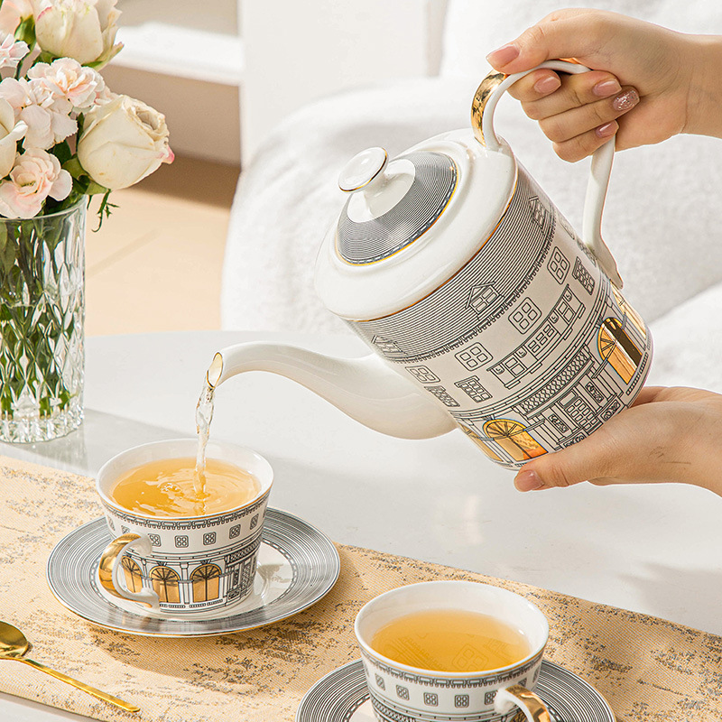 Architectural Cup and Saucer C - Coffee Tea Sugar Set recension och pris