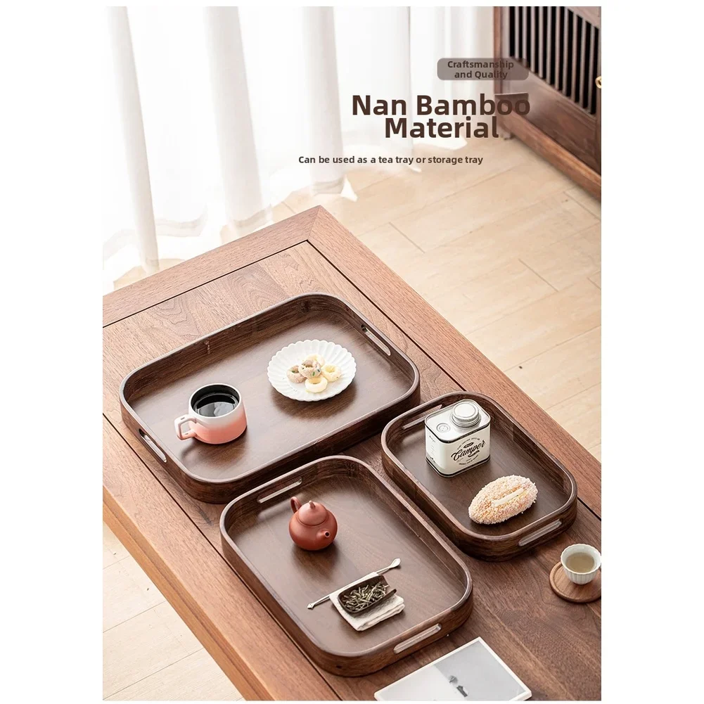 Wooden Tea Tray With Handles M - Coffee Tea Stand recension och pris