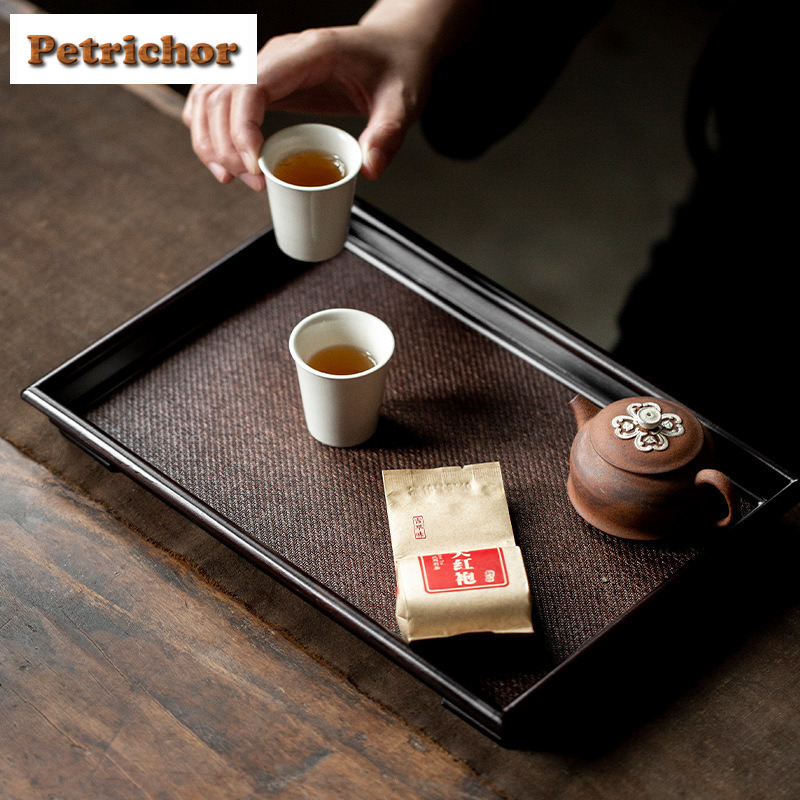 Japanese Rattan Bamboo Woven T - Coffee Tea Stand recension och pris